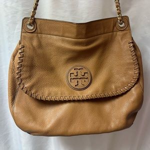 Tory Burch Marion tan whisptich shoulder bag